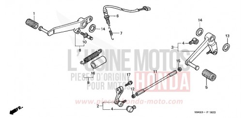 PEDALE CBR900RRW de 1998